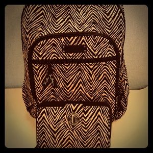 COMBO Vera Bradley Zebra Backpack And Wallet